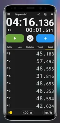 Stopwatch X Sports Lap Timer android App screenshot 1