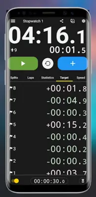 Stopwatch X Sports Lap Timer android App screenshot 2